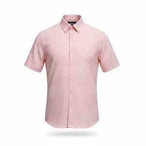 Perry Ellis NWT  Light Pink Dotted Button Down Shirt Size Medium